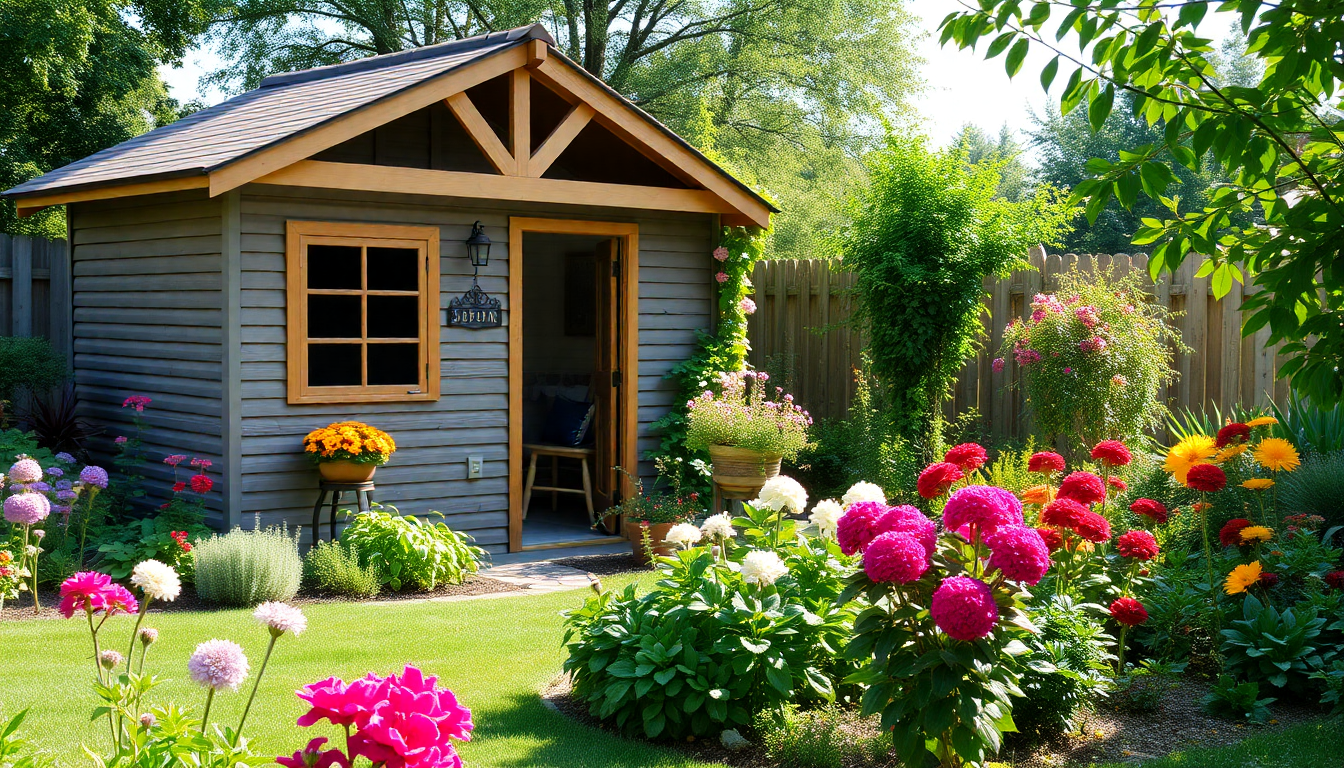 Beautiful Garden with shed