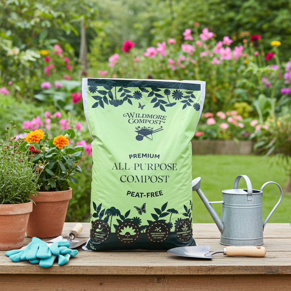 Wildmore Compost Premium Peat Free All-Purpose Compost, UK Made